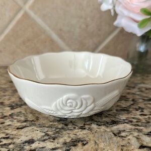 LENOX Rose Elegant Cream Porcelain Bowl